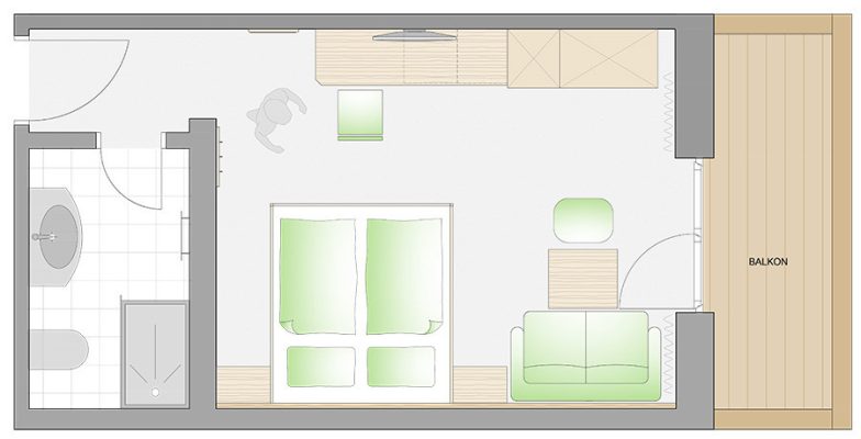 Grundriss Superior Zimmer