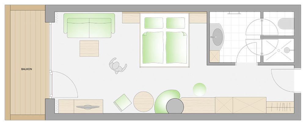 Grundriss Turm Suite